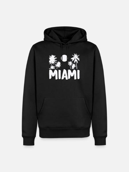 miami- - Männer Premium Bio Hoodie - Schwarz