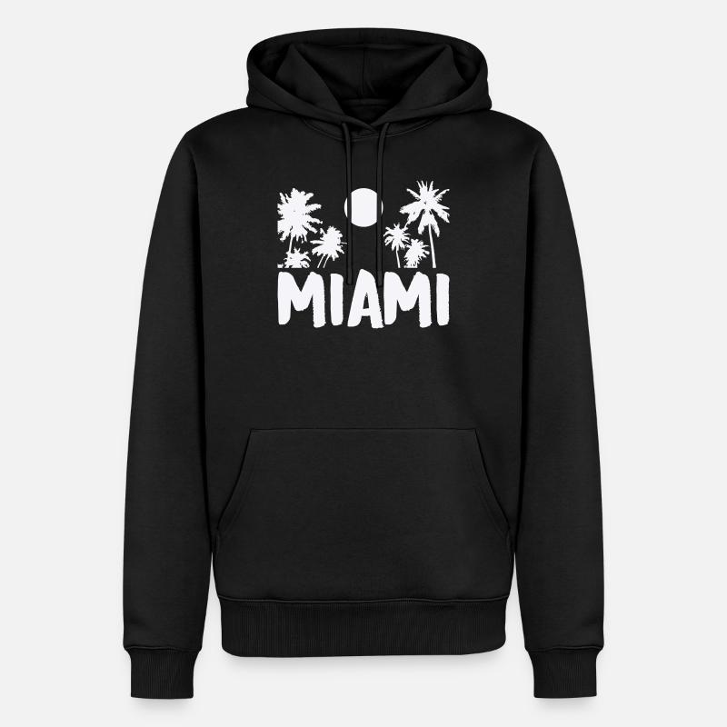 miami- - Männer Premium Bio Hoodie - Schwarz