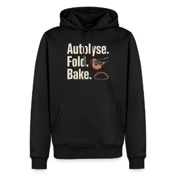 Autolyse Fold Backe Bread Kunst - Männer Premium Bio Hoodie - Schwarz - Vorne - Nico (187cm)