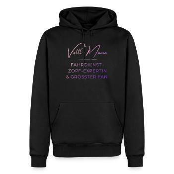 Volti-Mama: Lustiger Voltigier Spruch für Mütter - Männer Premium Bio Hoodie - Schwarz - Vorne - Nico (187cm)