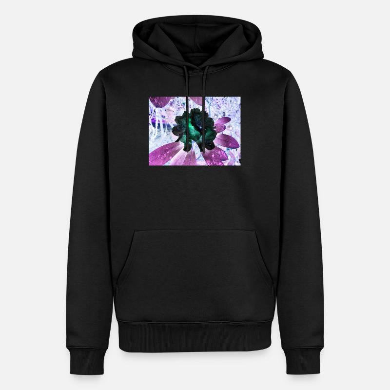 Disposition Hyperflora de Neonblumen - Sweat à capuche Premium bio Homme - noir