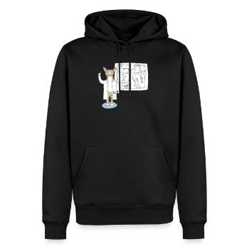 Le Lama, en tant que scientifique, explique les connexions - Sweat à capuche Premium bio Homme - noir - Devant - Nico (187cm)