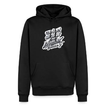 Caniget Numberss, s’il vous plaît 3D Metal - Sweat à capuche Premium bio Homme - noir - Devant - Nico (187cm)