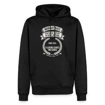 Monday Hate Certified Expert - Men’s Premium Organic Hoodie - black - Front - Nico (187cm)