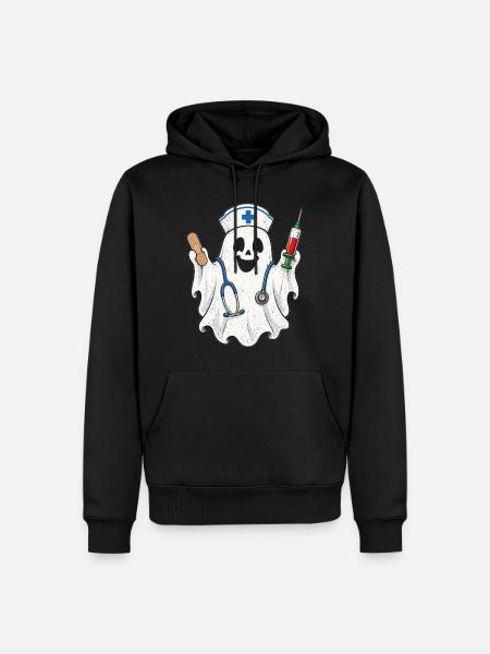 Krankenschwester Krankenpfleger Halloween - Männer Premium Bio Hoodie - Schwarz