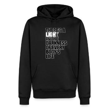 Rocky Horror Show Zitat There's A Light Remastered - Männer Premium Bio Hoodie - Schwarz - Vorne - Nico (187cm)