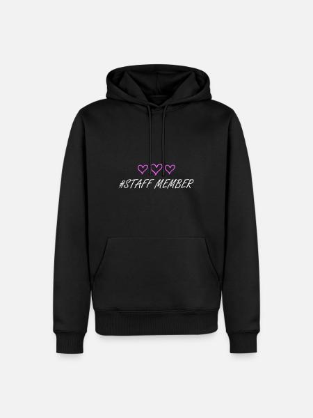 Staff Member Heart Love - Men’s Premium Organic Hoodie - black