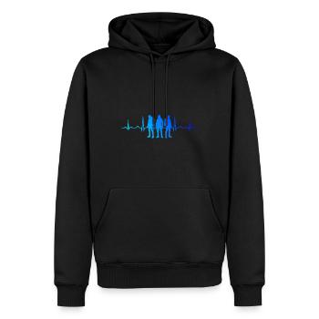 Climber Climbing Damen Bouldering Klettern - Männer Premium Bio Hoodie - Schwarz - Vorne - Nico (187cm)