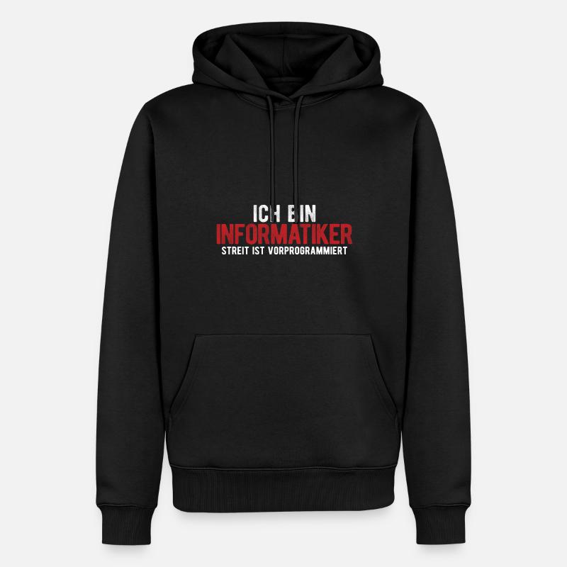 Informatik Informatiker Programmierer - Männer Premium Bio Hoodie - Schwarz