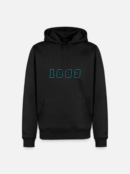1963 Year Number - Men’s Premium Organic Hoodie - black