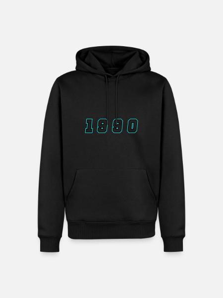 1990 Year Number - Men’s Premium Organic Hoodie - black