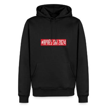 Équipe Après-Ski 2024 - Sweat à capuche Premium bio Homme - noir - Devant - Nico (187cm)