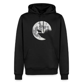 Limier - Sweat à capuche Premium bio Homme - noir - Devant - Nico (187cm)
