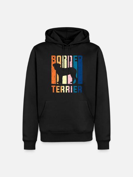 Border Terrier - Sweat à capuche Premium bio Homme - noir