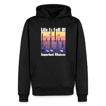 Golf - Golfer - Männer Premium Bio Hoodie - Schwarz - Vorne - Nico (187cm)