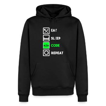Programmierer Code Informatik Coder Programmieren - Männer Premium Bio Hoodie - Schwarz - Vorne - Nico (187cm)