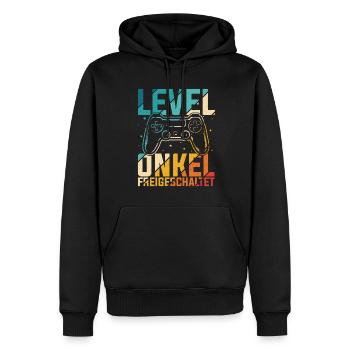 Werdender Onkel - Männer Premium Bio Hoodie - Schwarz - Vorne - Nico (187cm)