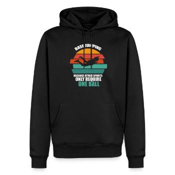 Base Jumping - Männer Premium Bio Hoodie - Schwarz - Vorne - Nico (187cm)