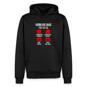 Geschenk für werdende Eltern - Männer Premium Bio Hoodie - Schwarz - Vorne - Nico (187cm)