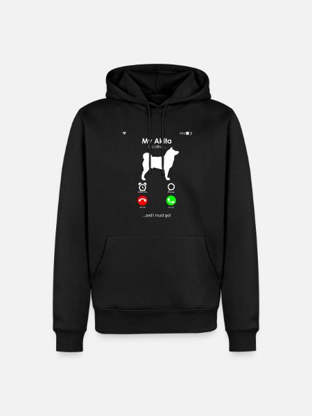 Akita - Männer Premium Bio Hoodie - Schwarz