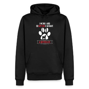 Alaskan Malamute Hund - Männer Premium Bio Hoodie - Schwarz - Vorne - Nico (187cm)