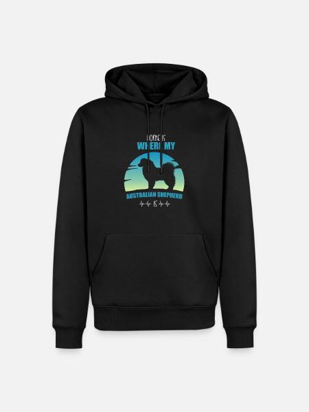 Australian Shepherd Geschenk - Männer Premium Bio Hoodie - Schwarz