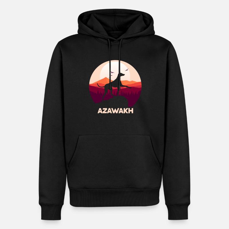 Azawakh - Sweat à capuche Premium bio Homme - noir