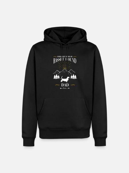 Basset Hound - Men’s Premium Organic Hoodie - black