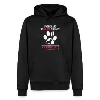 Bearded Collie - Männer Premium Bio Hoodie - Schwarz - Vorne - Nico (187cm)
