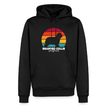 Bearded Collie - Männer Premium Bio Hoodie - Schwarz - Vorne - Nico (187cm)