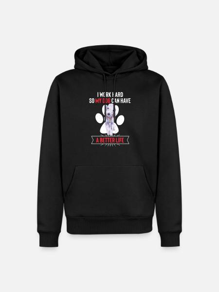 Bedlington Terrier - Männer Premium Bio Hoodie - Schwarz