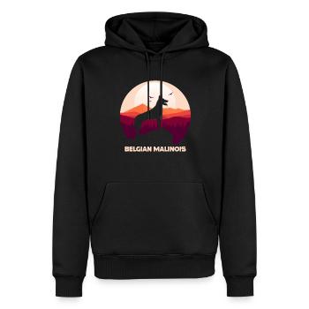 Malinois Belgischer Schäferhund - Männer Premium Bio Hoodie - Schwarz - Vorne - Nico (187cm)
