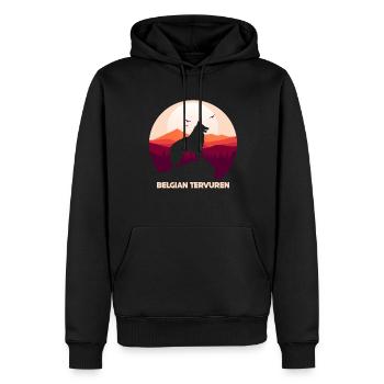 Belgian Tervuren - Männer Premium Bio Hoodie - Schwarz - Vorne - Nico (187cm)