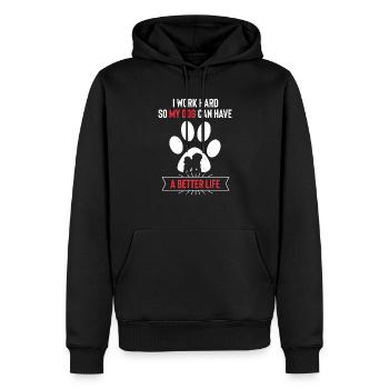 Bologneser Hund - Männer Premium Bio Hoodie - Schwarz - Vorne - Nico (187cm)