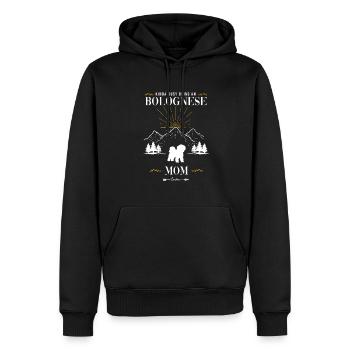 Bologneser Hund - Männer Premium Bio Hoodie - Schwarz - Vorne - Nico (187cm)