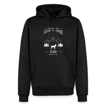 Louisiane Catahoula Leopard Dog - Sweat à capuche Premium bio Homme - noir - Devant - Nico (187cm)