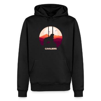 Cavalier King Charles Spaniel Geschenk - Männer Premium Bio Hoodie - Schwarz - Vorne - Nico (187cm)