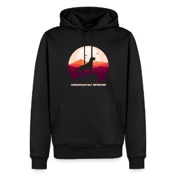Chesapeake Bay Retriever - Männer Premium Bio Hoodie - Schwarz - Vorne - Nico (187cm)