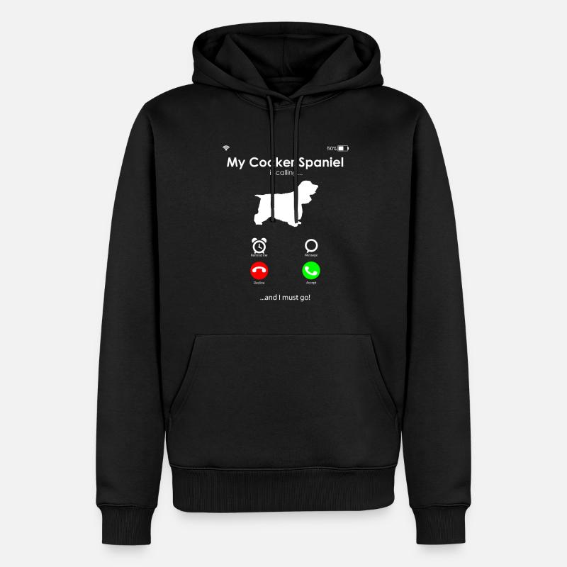 Cocker Spaniel - Sweat à capuche Premium bio Homme - noir