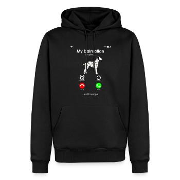 Dalmate - Sweat à capuche Premium bio Homme - noir - Devant - Nico (187cm)