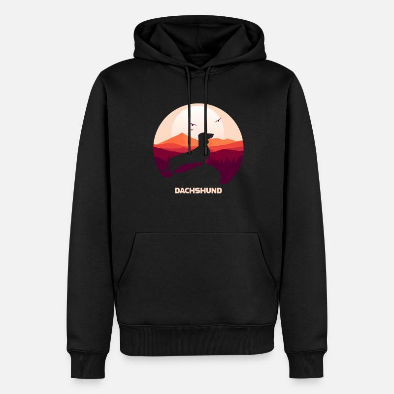 Teckel - Sweat à capuche Premium bio Homme - noir