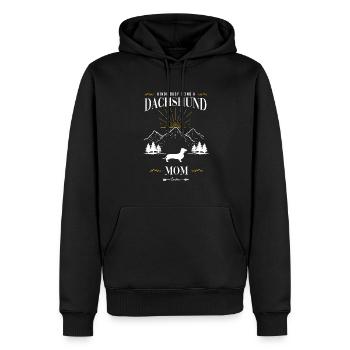 Teckel - Sweat à capuche Premium bio Homme - noir - Devant - Nico (187cm)