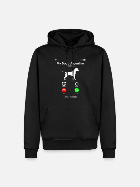 Dogo Argentino - Sweat à capuche Premium bio Homme - noir