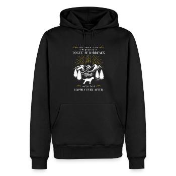 Dogue de Bordeaux - Sweat à capuche Premium bio Homme - noir - Devant - Nico (187cm)