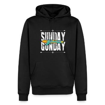 Sonntag Gunday - Männer Premium Bio Hoodie - Schwarz - Vorne - Nico (187cm)