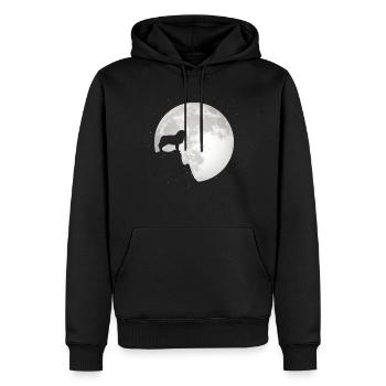 Propriétaire de chien australien pleine lune Berger australien - Sweat à capuche Premium bio Homme - noir - Devant - Nico (187cm)