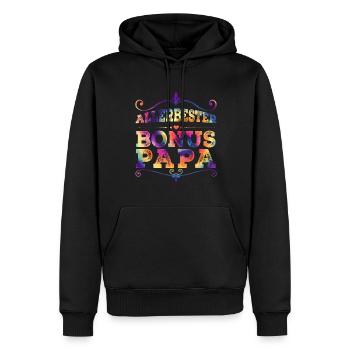 Bonus Papa - Männer Premium Bio Hoodie - Schwarz - Vorne - Nico (187cm)