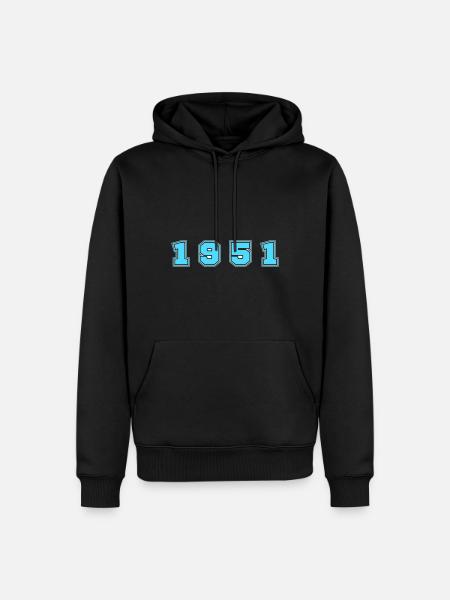 1951 Year Number - Men’s Premium Organic Hoodie - black