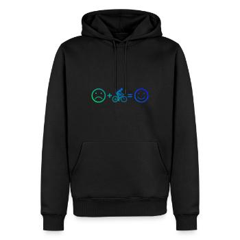 Vélo Vélo Vélo Vélo Cyclisme Cyclisme - Sweat à capuche Premium bio Homme - noir - Devant - Nico (187cm)