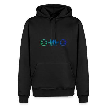 Bloc Escalade Femmes Bloc Grimpeur Homme - Sweat à capuche Premium bio Homme - noir - Devant - Nico (187cm)